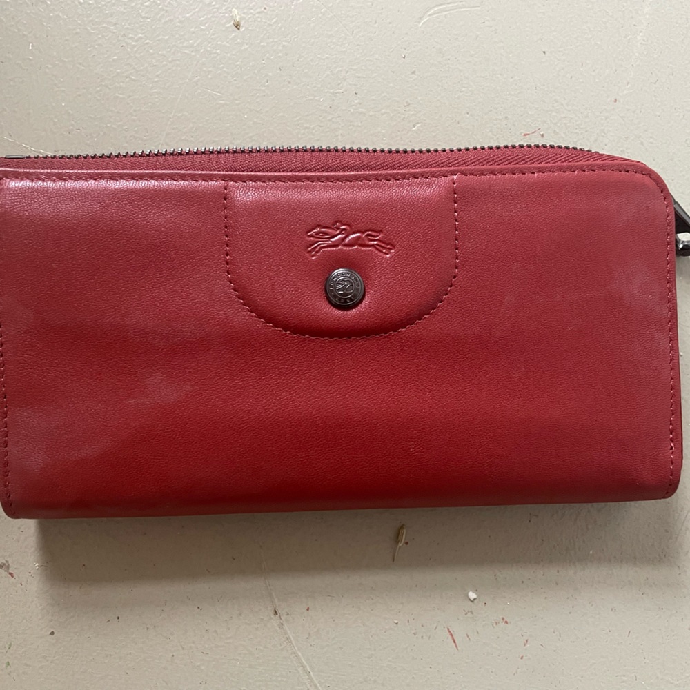 Longchamp Red Leather Wallet